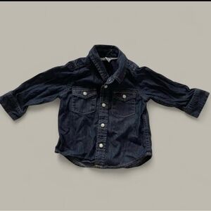GAP BABY LONG SLEEVE DENIM SHIRT 6-12 MONTHS